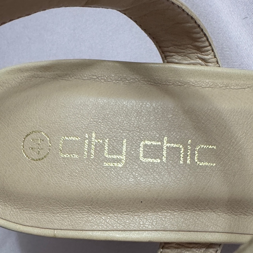 City Chic Women's Tan Braided Sandals FREEDOM size 13 (44) - Picture 2 of 7